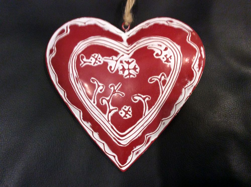 Coeur rouille décoration de jardin coeur en métal 10cm  12pcs-00763